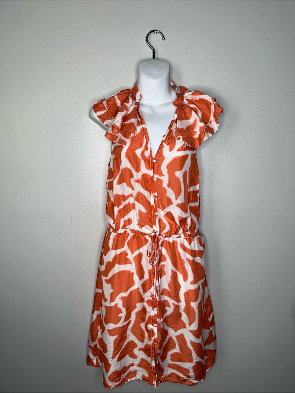Ann Taylor Loft Dress Women’s 2 Sleeve Ruffles 100% Silk